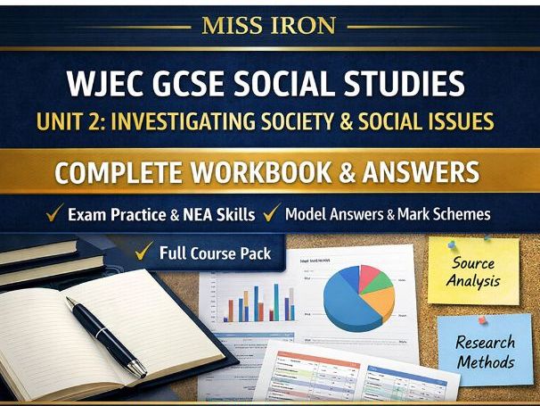 WJEC GCSE SOCIAL STUDIES – UNIT 2 WORKBOOK + ANSWERS (NEW 2026 WALES)