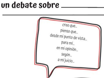 Spanish debate writing grid