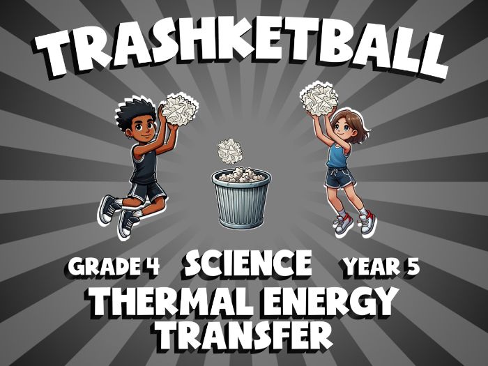 Thermal Energy Transfer TRASHKETBALL Science Game | No-Prep Year 5 Review Activity