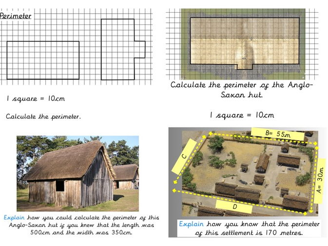 Anglo-Saxon Perimeter of settlements and huts with DEEP questions