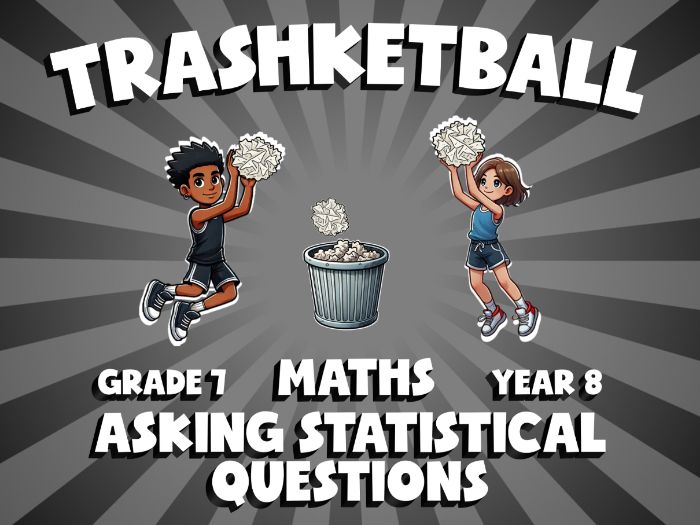 Asking Statistical Questions TRASHKETBALL Maths Game | No-Prep Year 8 Review Activity