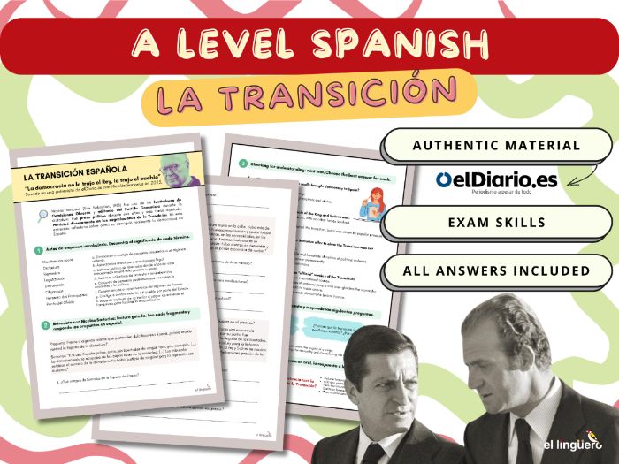 A level Spanish - la Transición (reading and exam practice)