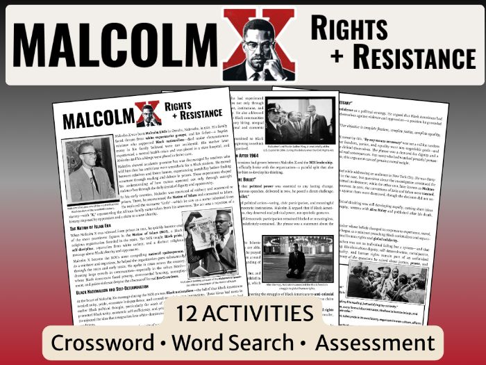 Malcolm X Biography Informational Text