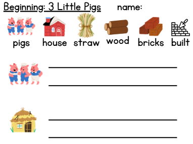 Year 1 English 2 week Lesson pack: three little pigs