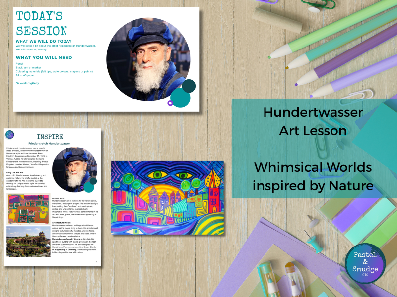 Create Like Hundertwasser – Whimsical Worlds Inspired by Nature (KS2 & KS3)