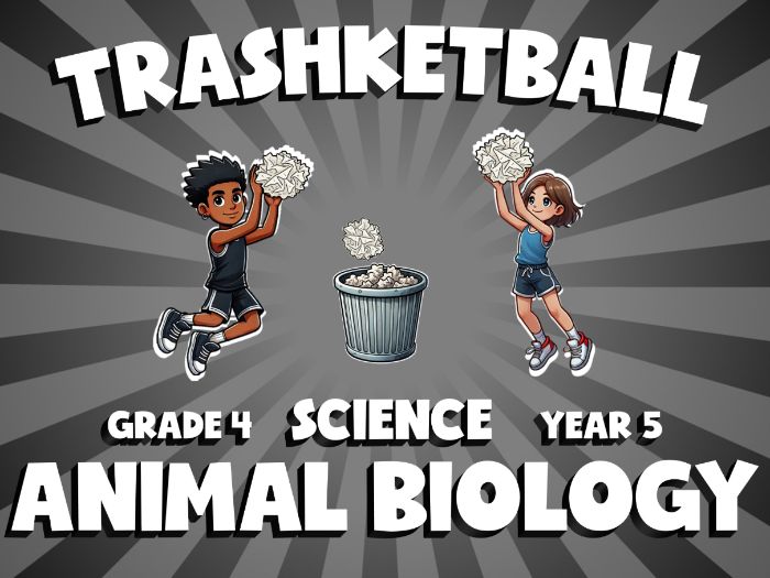 Animal Biology TRASHKETBALL Science Game | No-Prep Year 5 Review Activity