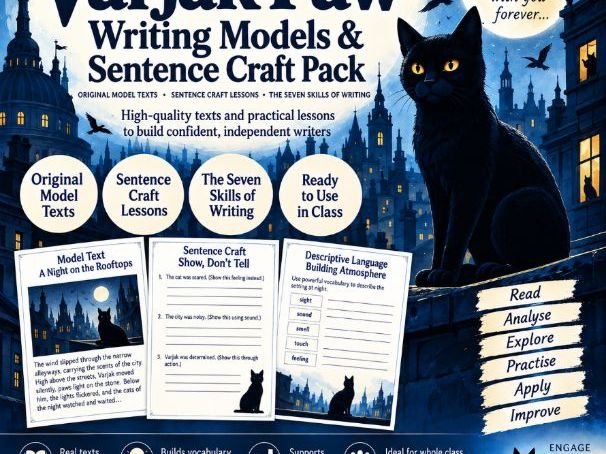 Varjak Paw Writing Models & Sentence Craft Pack