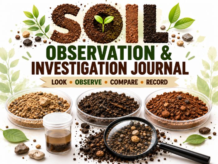 Soil Science Worksheets & Observation Journal | Soil Investigation Activities | Kindergarten–2nd