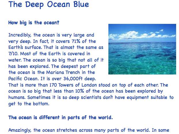 Deep Ocean Comprehension