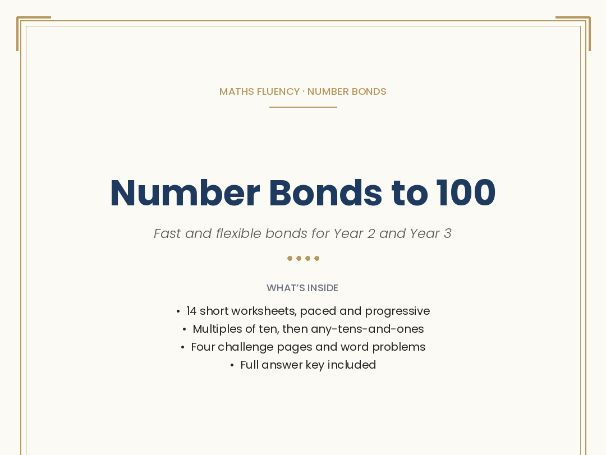 Number Bonds to 100