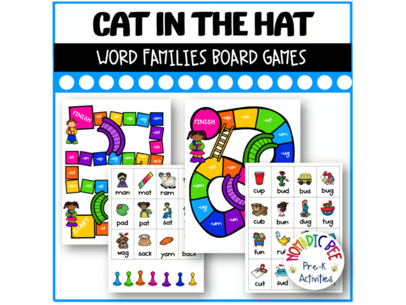 Cat in the Hat Activities - Board Games