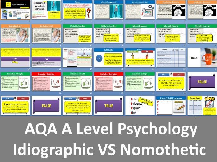 Idiographic and Nomothetic Approaches | Exams in 2027 - AQA A Level Psychology (Issues and debates)