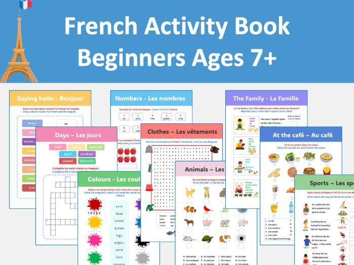 French Activity Book for Beginners - Ages 7+