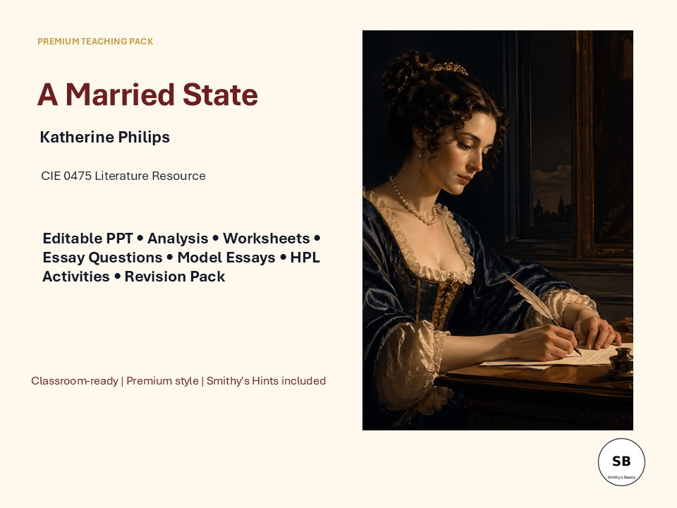 "A Married State" - poem by Katherine Philips - from Smithy's Basics