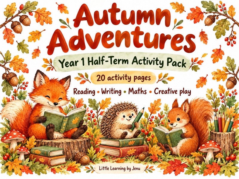 Year 1 Autumn Half-Term Activity Pack | Home Learning, English & Maths