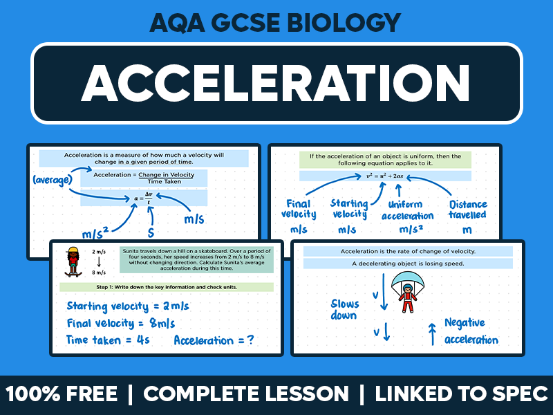 GCSE AQA Physics Complete Lesson - Acceleration