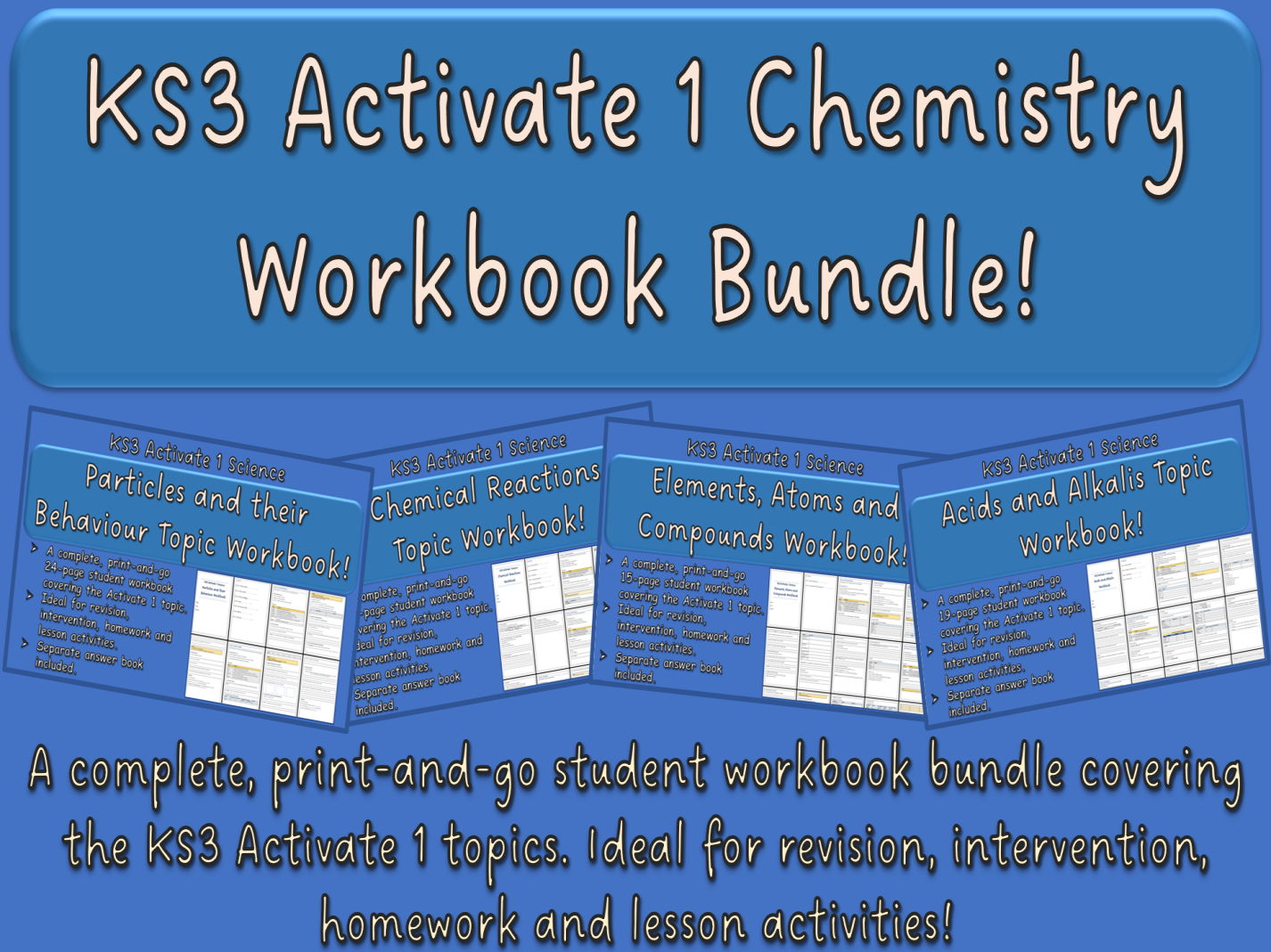 KS3 Activate 1 Chemistry Workbook Bundle