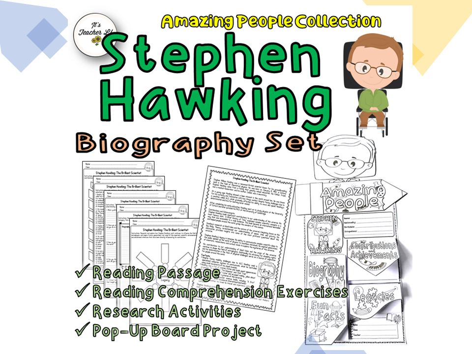 Stephen Hawking Biography Set | Integrated Study | Sub Plan
