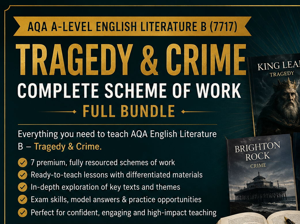 Tragedy Bundle: King Lear, Death of a Salesman, Tess of the D'Urbervilles Crime: Brighton Rock, Unseen crime NEA