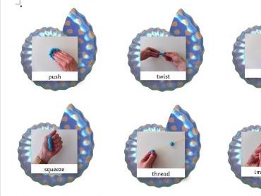 Under the Sea Themed Playdough action words