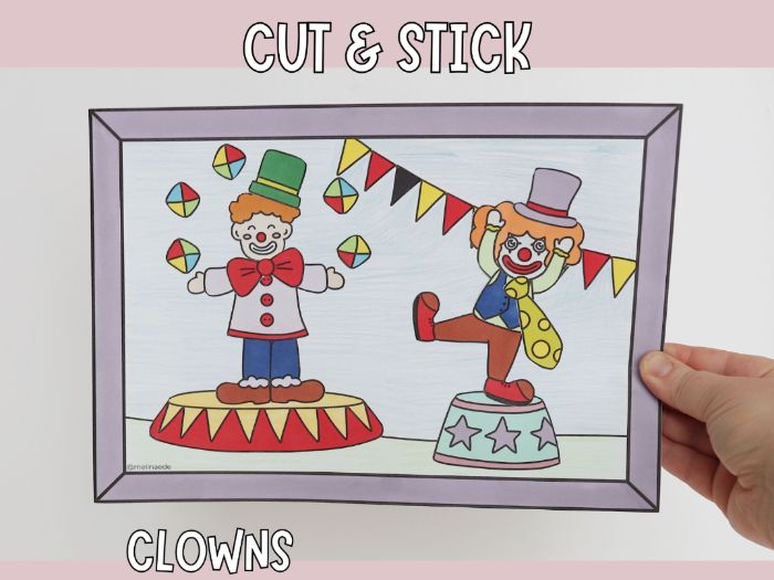 Printable Clown Craft for Kids - Make a Clown Picture