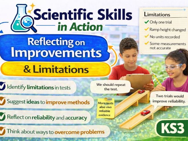 Reflecting on Improvements & Limitations (KS3 Science Skills): Investigate Like a Scientist