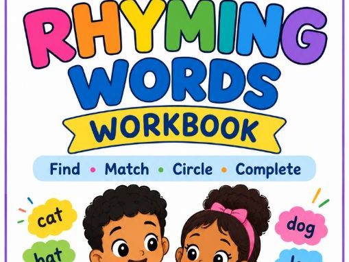 Rhyming Words Workbook | Phonics Activities | Early Literacy Worksheets