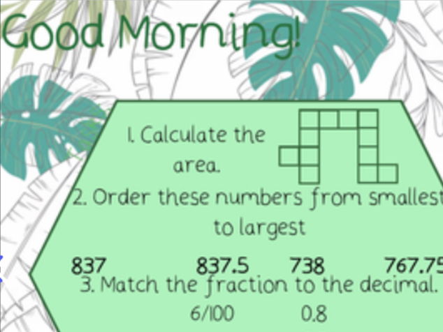 Year 4 Maths Morning Slides Bundle