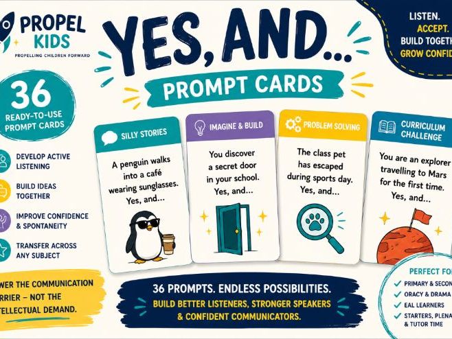 Yes, And… | 36 Oracy, Speaking & Listening Prompt Cards