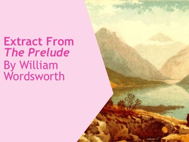 AQA English Literature - Power and Conflict Poetry - Extract from The Prelude