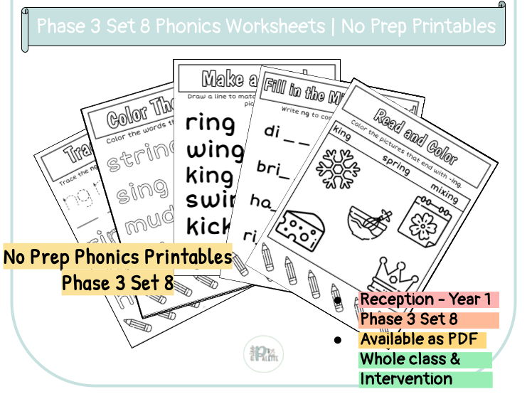 Phase 3 Set 8 | Phonics Worksheets