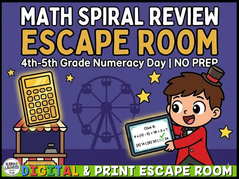 Numeracy Day Maths Escape Room | UKS2 End of Term Revision Game | Year 5 & Year 6 Activity