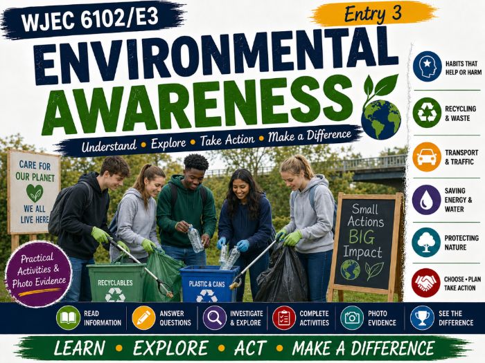 WJEC Entry 3 Environmental Awareness Workbook | 6102/E3