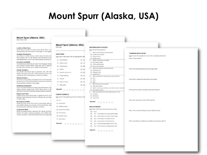 Mount Spurr (Alaska, USA) Teaching Resources