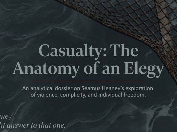 Casualty by Seamus Heaney | Senior English Analysis Deck Learning Activities