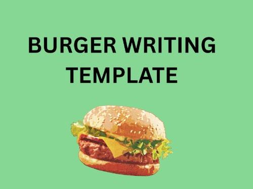 Burger Writing Template-EYFS