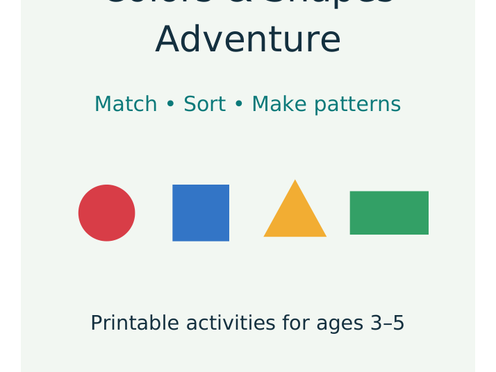 Colors & Shapes Activities Ages 3–5 | Sorting & Patterns
