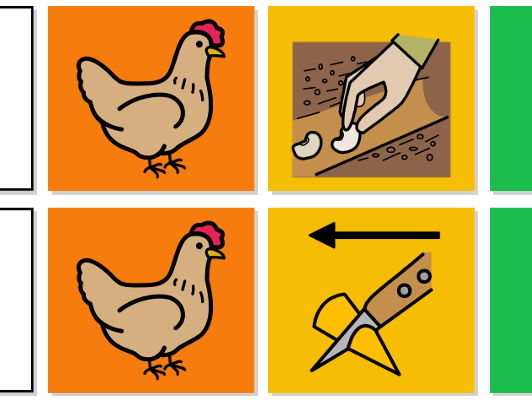 Colourful semantics and time connectives for the Little Red Hen