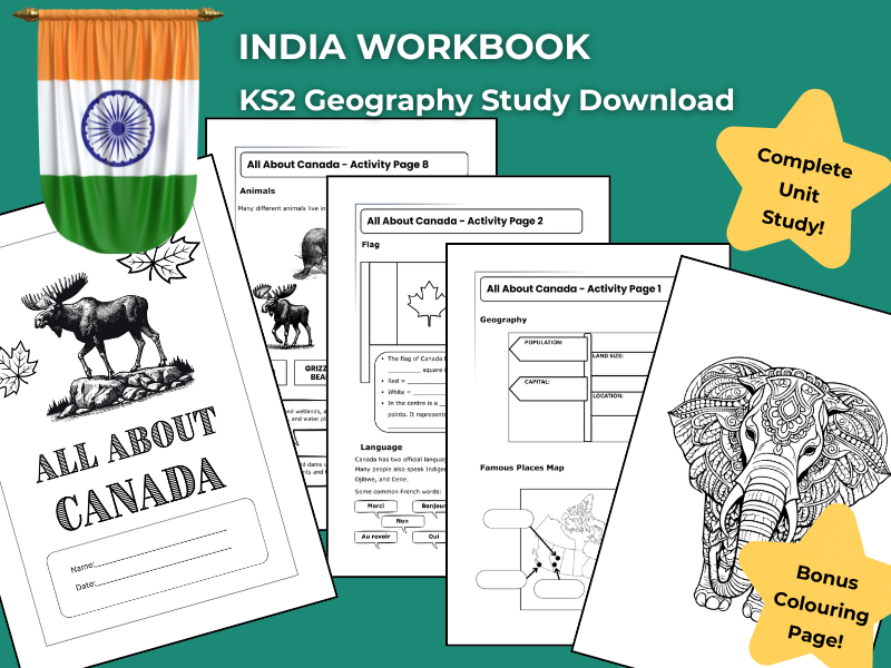 India KS2 Geography Activities | Workbook