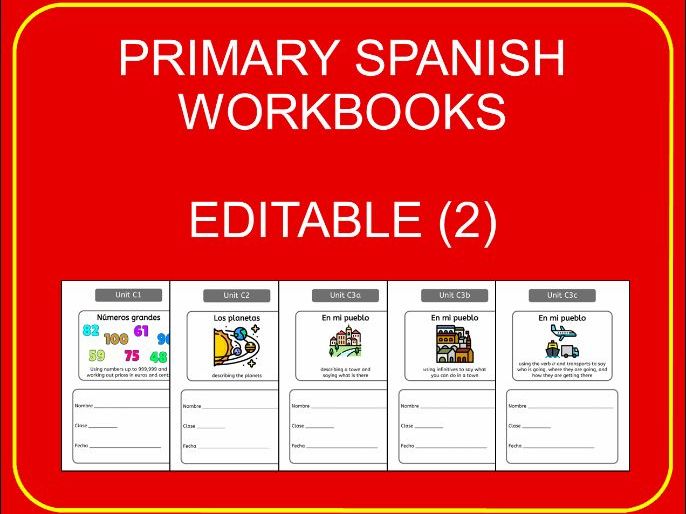 Primary Spanish workbooks - editable (2)