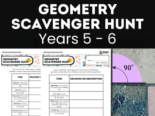 Years 5 and 6 Outdoor Geometry Lesson - Angles and Lines