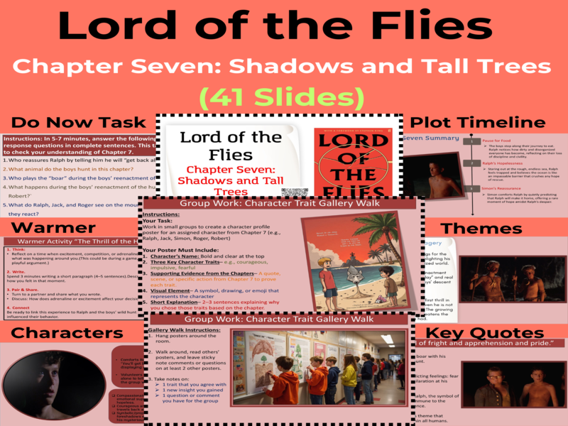 Lord of the Flies Chapter 7 PowerPoint (PPT) Summary and Analysis