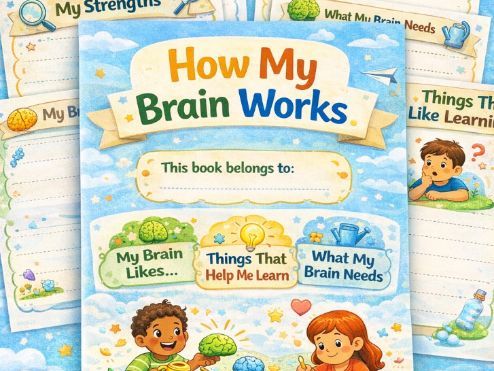 My Amazing Brain Workbook KS1 KS2 | Emotional Regulation & SEN Reflection Pack