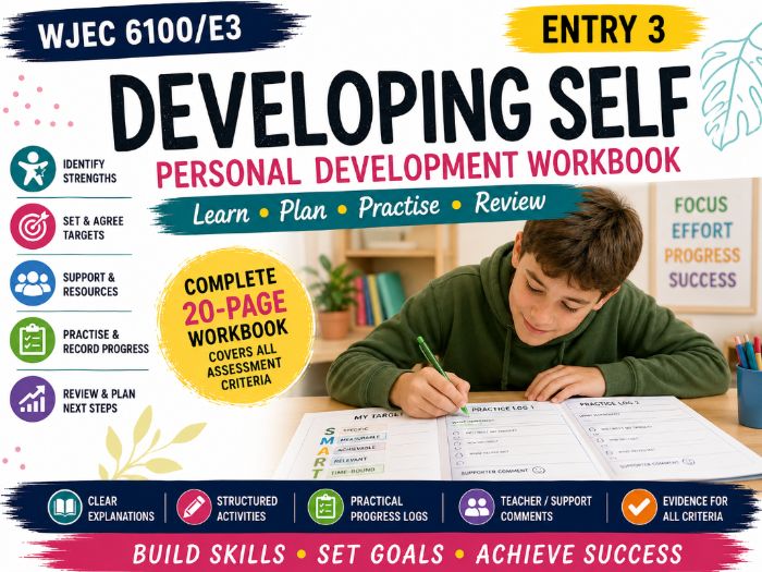 WJEC Entry 3 Developing Self Workbook | 6100/E3