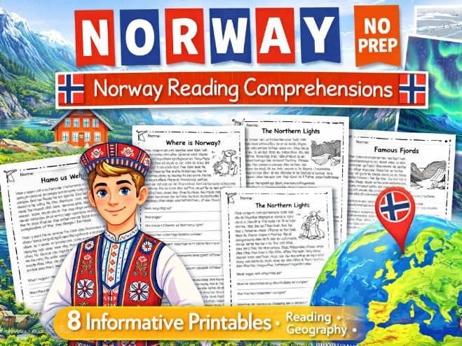 20 Norway-Themed Comprehensions - Geography - English