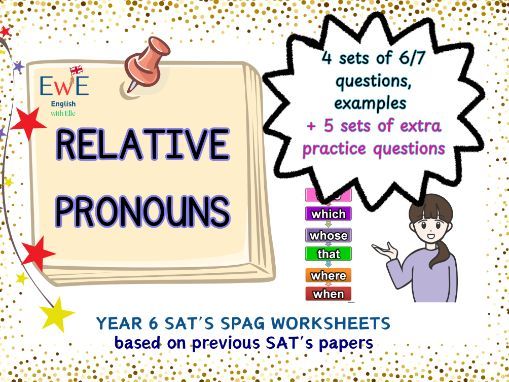 Relative Pronouns- Year 6 SPAG SAT's  - GRAMMAR - Worksheet