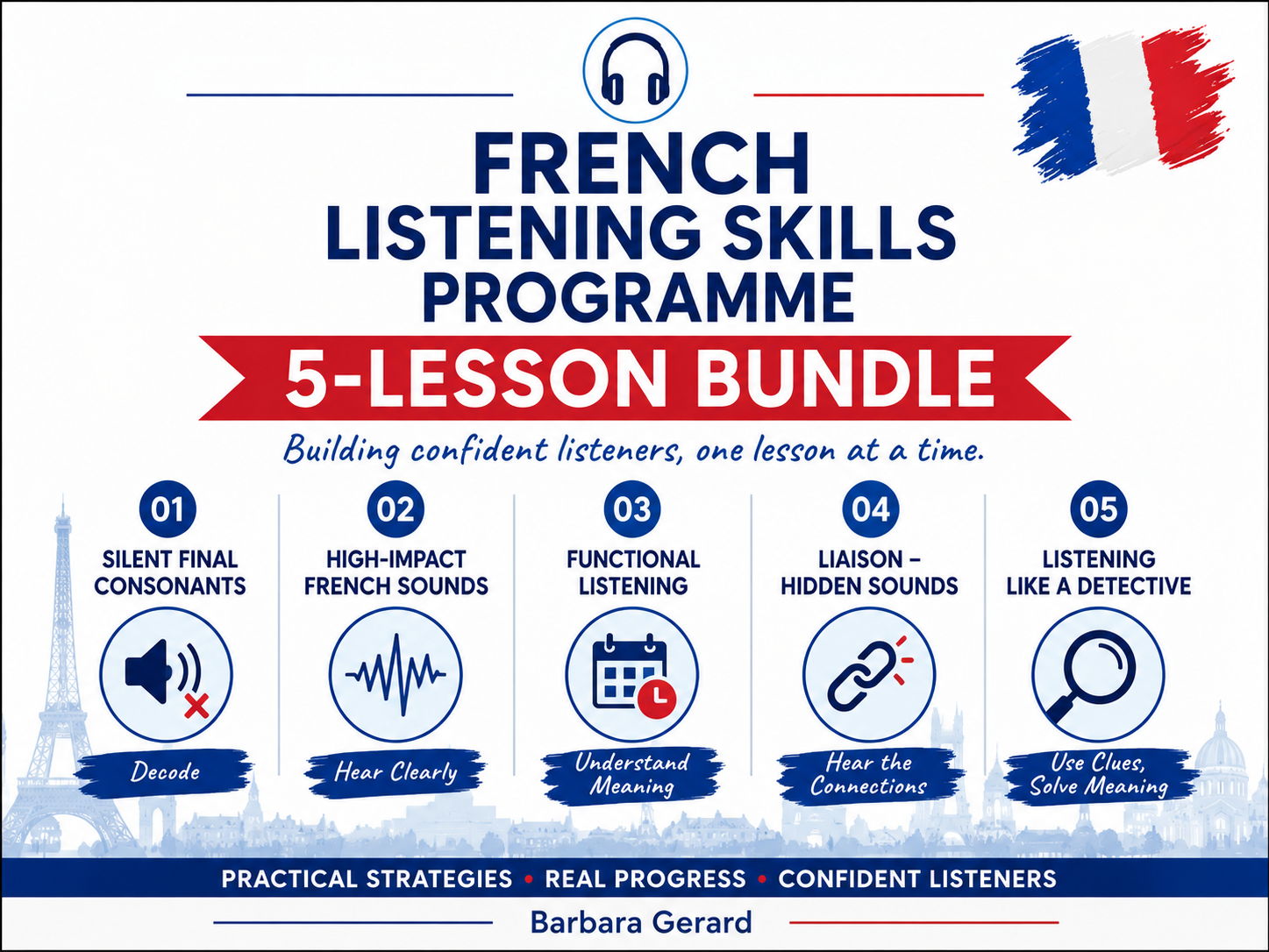 French Listening Skills Programme – 5-Lesson Bundle