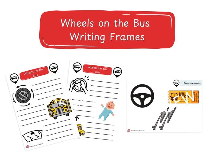 Wheels on the Bus Writing Frames