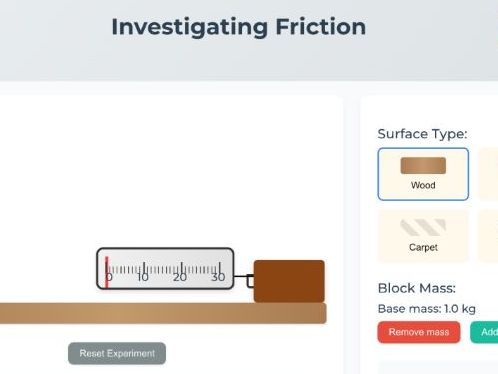 Investigating Friction - Interactive Simulation GCSE Forces