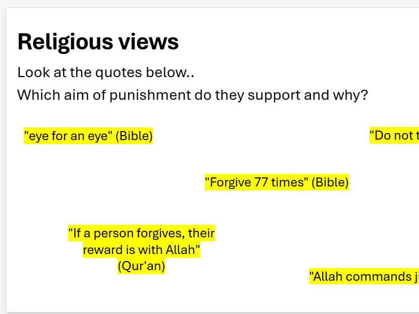 GCSE RE AQA – The Aims of Punishment (Lesson, Worksheets & UK Case Studies)